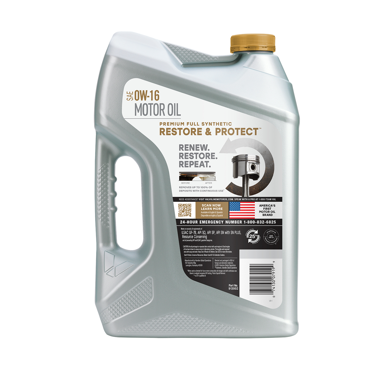 Restore & Protect Premium Full Synthetic SAE 0W-16 Motor Oil